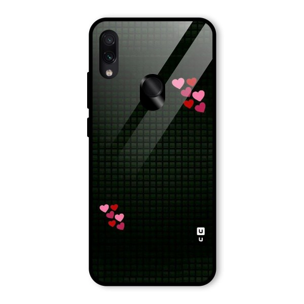 Square and Hearts Glass Back Case for Redmi Note 7S