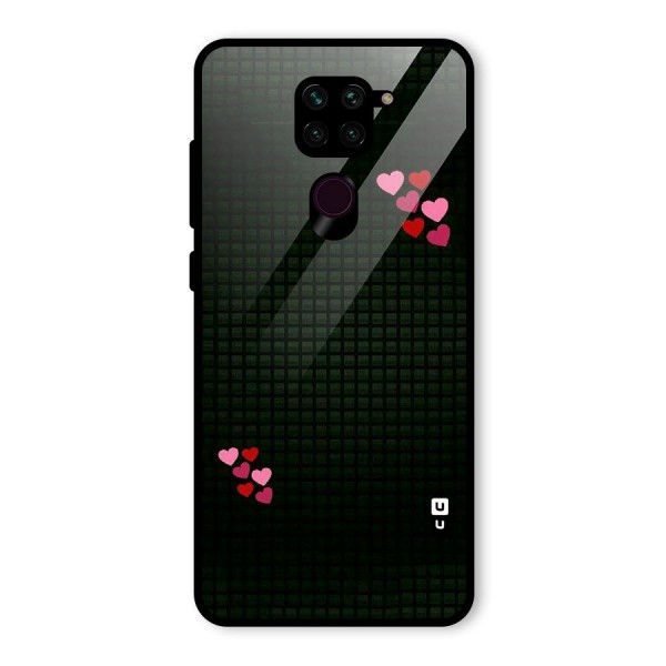 Square and Hearts Glass Back Case for Redmi Note 9