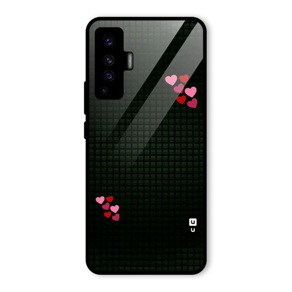 Square and Hearts Glass Back Case for Vivo X50