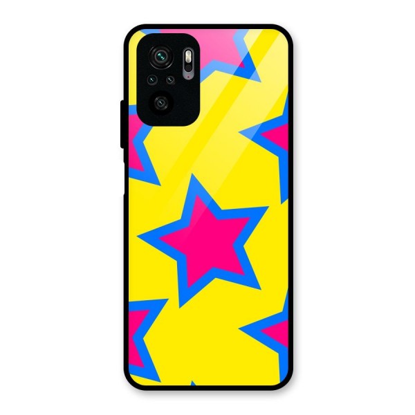 Star Pattern Glass Back Case for Redmi Note 10