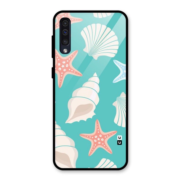 Starfish Sea Shell Glass Back Case for Galaxy A50s