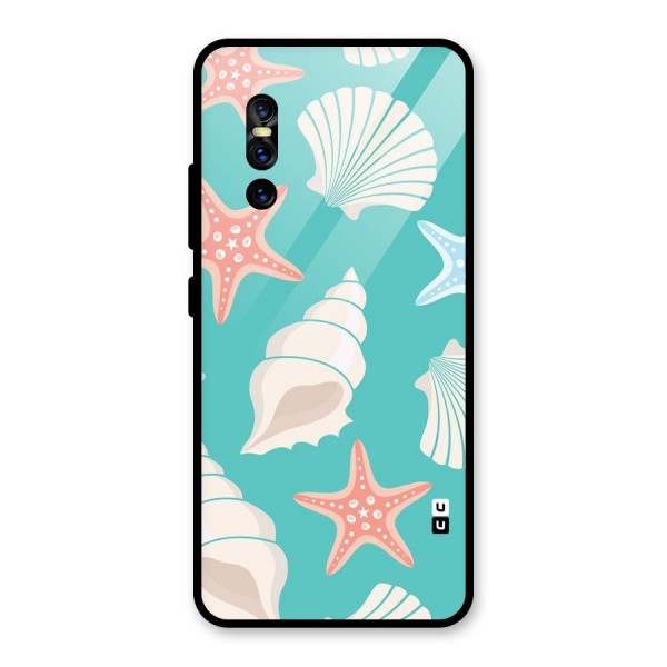 Starfish Sea Shell Glass Back Case for Vivo V15 Pro