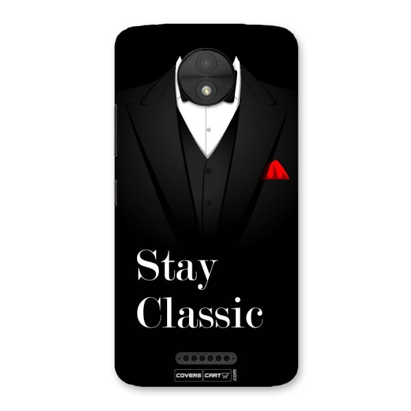 Stay Classic Back Case for Moto C