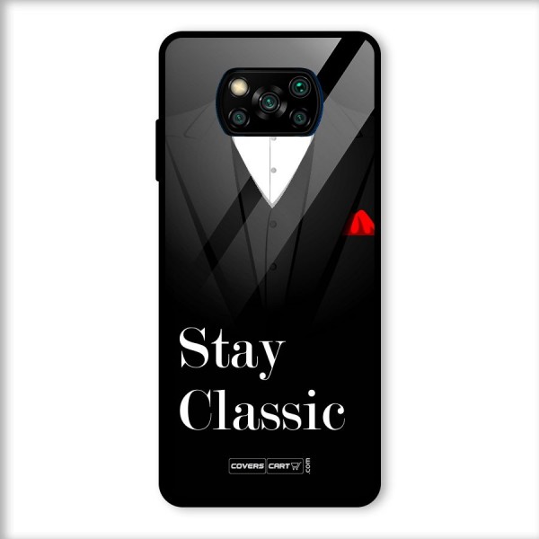 Stay Classic Glass Back Case for Poco X3