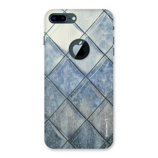 Steel Blue Pattern Back Case for iPhone 7 Plus Logo Cut