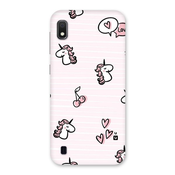Strawberries And Unicorns Back Case for Galaxy A10