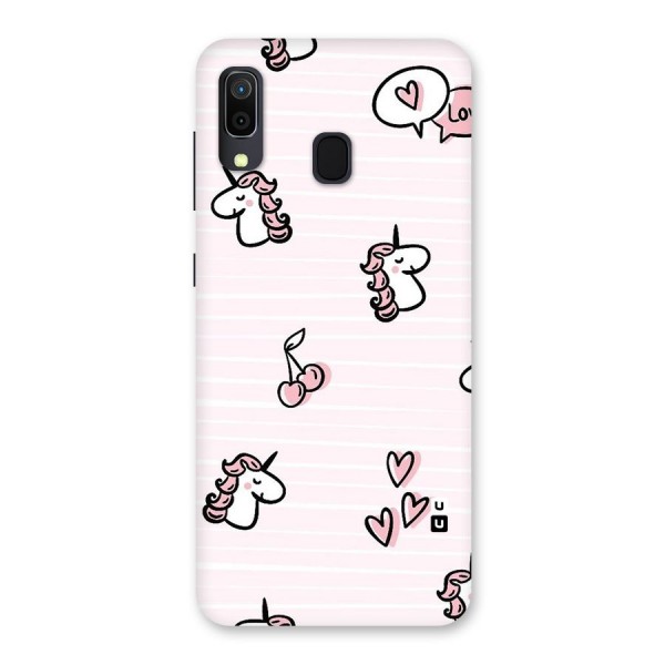 Strawberries And Unicorns Back Case for Galaxy A20