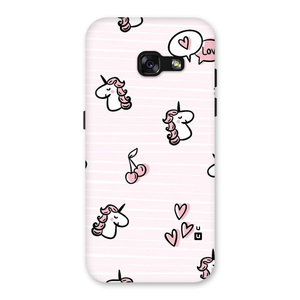 Strawberries And Unicorns Back Case for Galaxy A3 (2017)