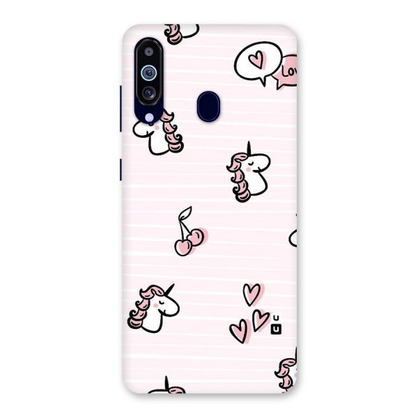 Strawberries And Unicorns Back Case for Galaxy A60
