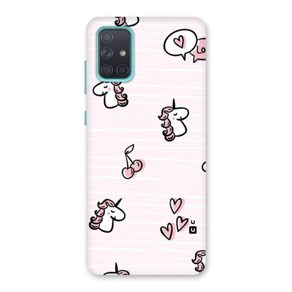 Strawberries And Unicorns Back Case for Galaxy A71