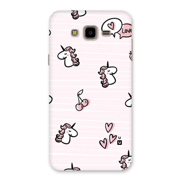Strawberries And Unicorns Back Case for Galaxy J7 Nxt