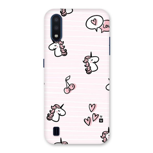 Strawberries And Unicorns Back Case for Galaxy M01