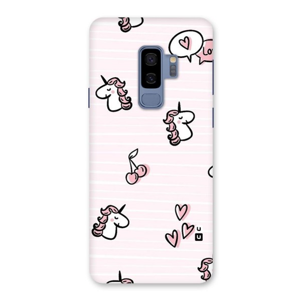 Strawberries And Unicorns Back Case for Galaxy S9 Plus