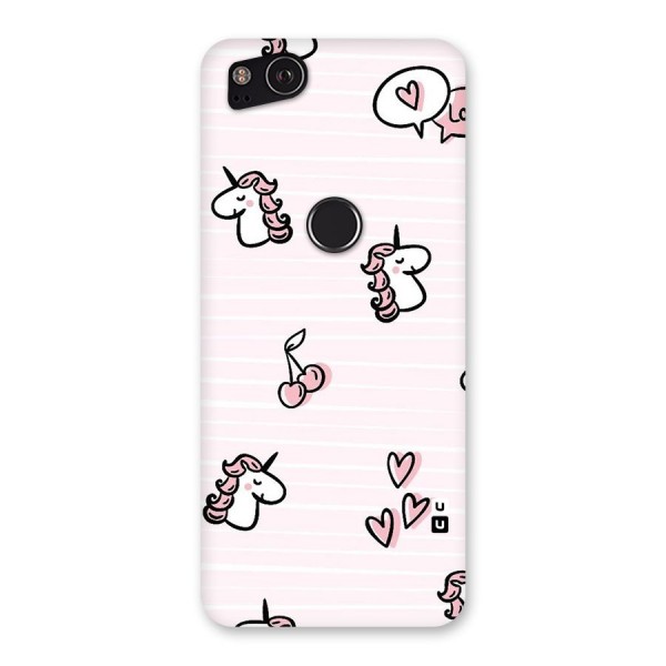 Strawberries And Unicorns Back Case for Google Pixel 2