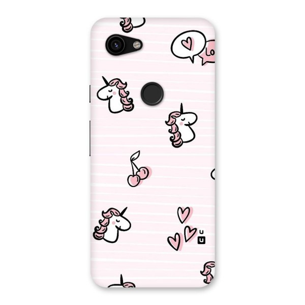 Strawberries And Unicorns Back Case for Google Pixel 3a