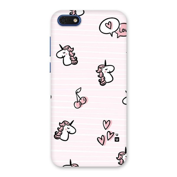 Strawberries And Unicorns Back Case for Honor 7s
