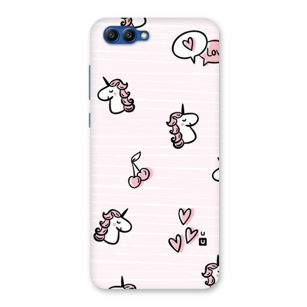 Strawberries And Unicorns Back Case for Honor View 10
