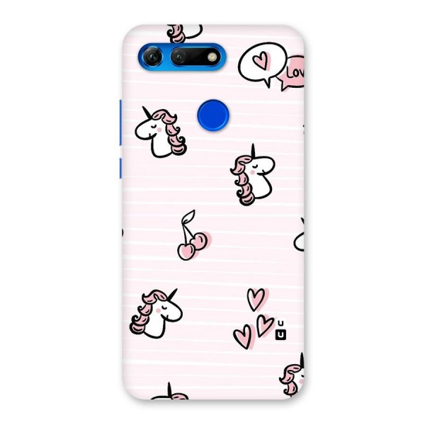 Strawberries And Unicorns Back Case for Honor View 20