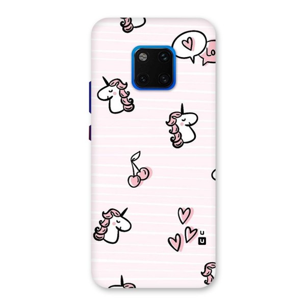 Strawberries And Unicorns Back Case for Huawei Mate 20 Pro