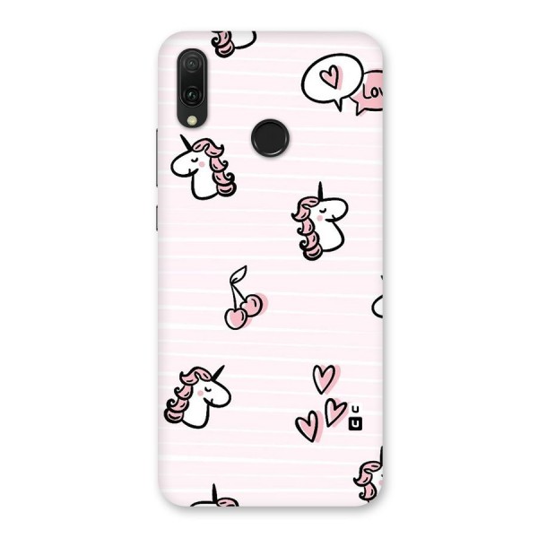 Strawberries And Unicorns Back Case for Huawei Y9 (2019)
