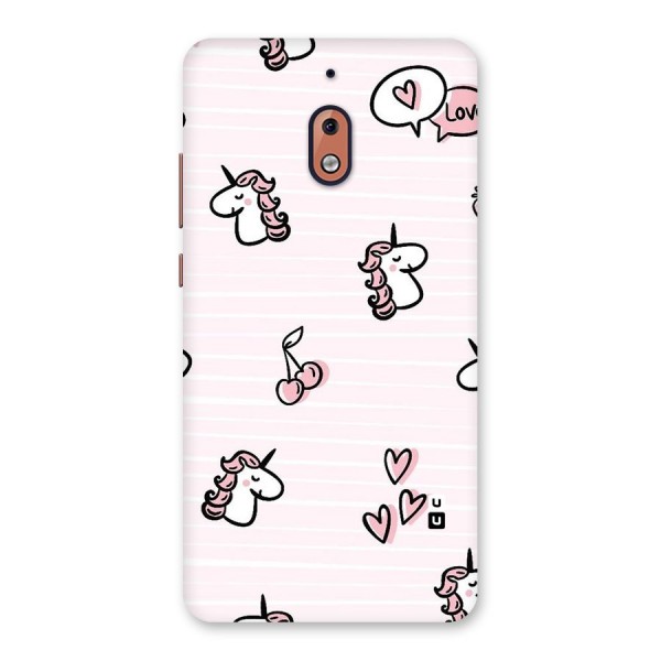 Strawberries And Unicorns Back Case for Nokia 2.1