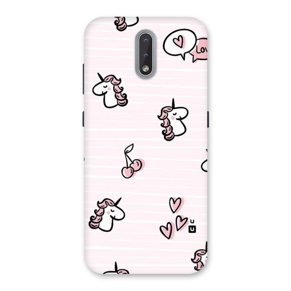Strawberries And Unicorns Back Case for Nokia 2.3