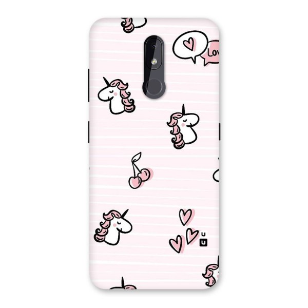 Strawberries And Unicorns Back Case for Nokia 3.2