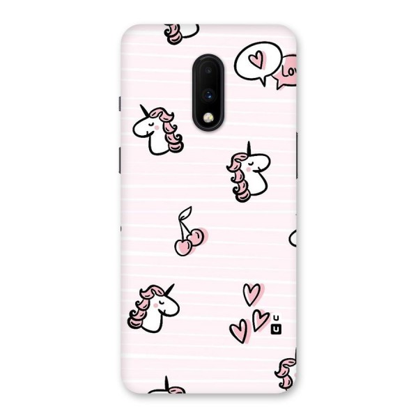 Strawberries And Unicorns Back Case for OnePlus 7