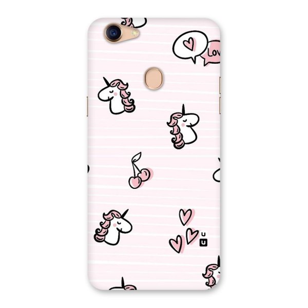 Strawberries And Unicorns Back Case for Oppo F5 Youth
