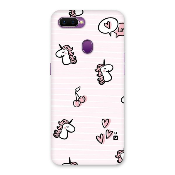Strawberries And Unicorns Back Case for Oppo F9