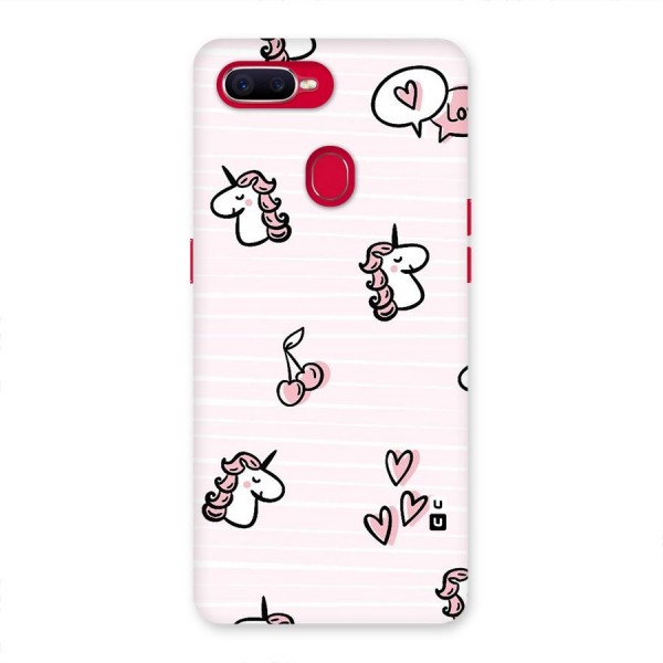 Strawberries And Unicorns Back Case for Oppo F9 Pro