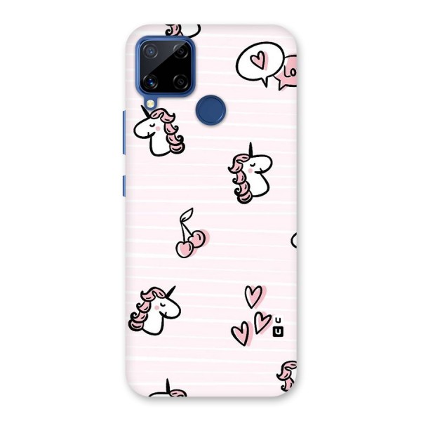 Strawberries And Unicorns Back Case for Realme C15