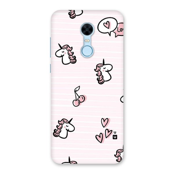 Strawberries And Unicorns Back Case for Redmi Note 5