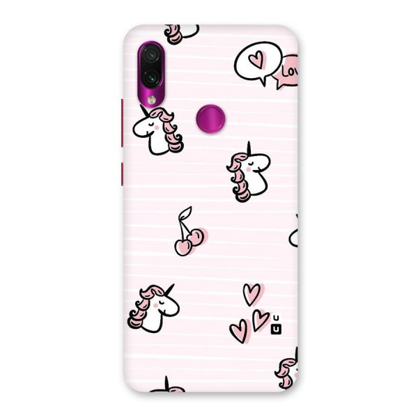 Strawberries And Unicorns Back Case for Redmi Note 7 Pro