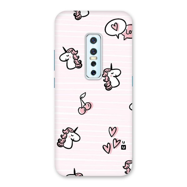 Strawberries And Unicorns Back Case for Vivo V17 Pro