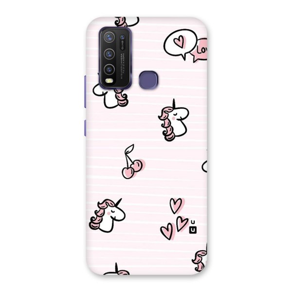 Strawberries And Unicorns Back Case for Vivo Y50