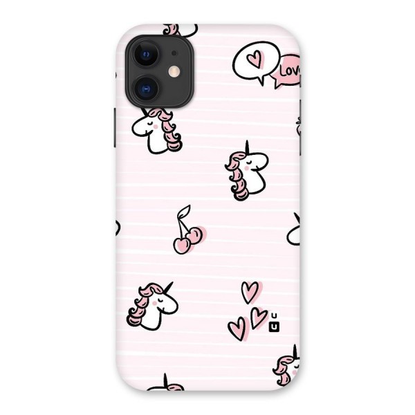 Strawberries And Unicorns Back Case for iPhone 11