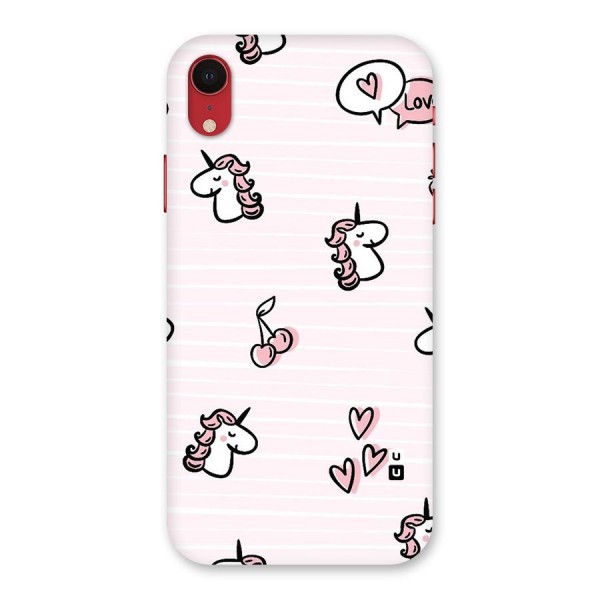 Strawberries And Unicorns Back Case for iPhone XR