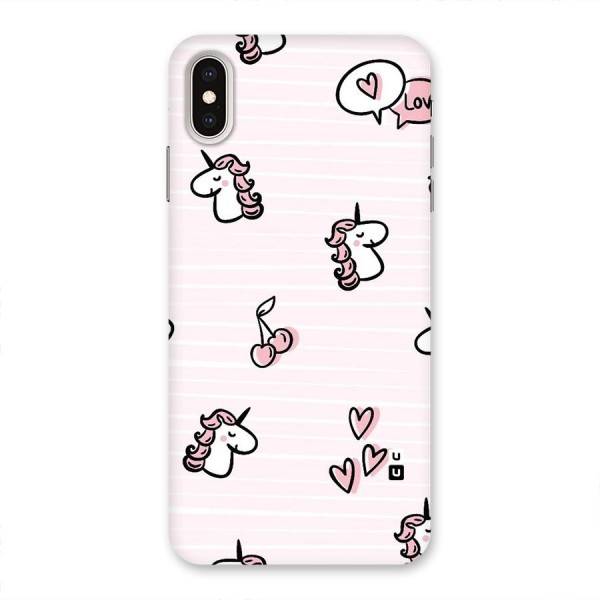Strawberries And Unicorns Back Case for iPhone XS Max