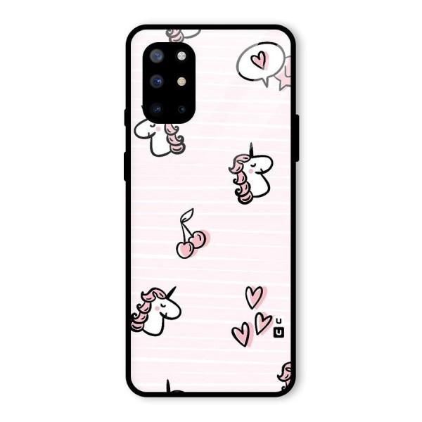 Strawberries And Unicorns Glass Back Case for OnePlus 8T