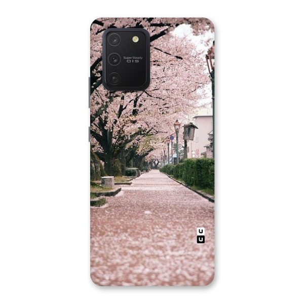 Street In Pink Flowers Back Case for Galaxy S10 Lite