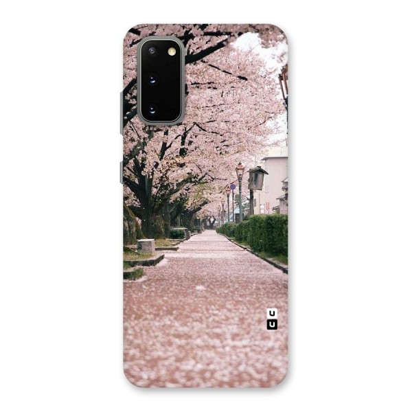 Street In Pink Flowers Back Case for Galaxy S20
