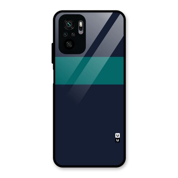 Stripe Block Glass Back Case for Redmi Note 10