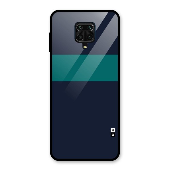 Stripe Block Glass Back Case for Redmi Note 9 Pro Max