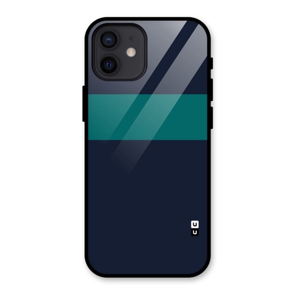 Stripe Block Glass Back Case for iPhone 12
