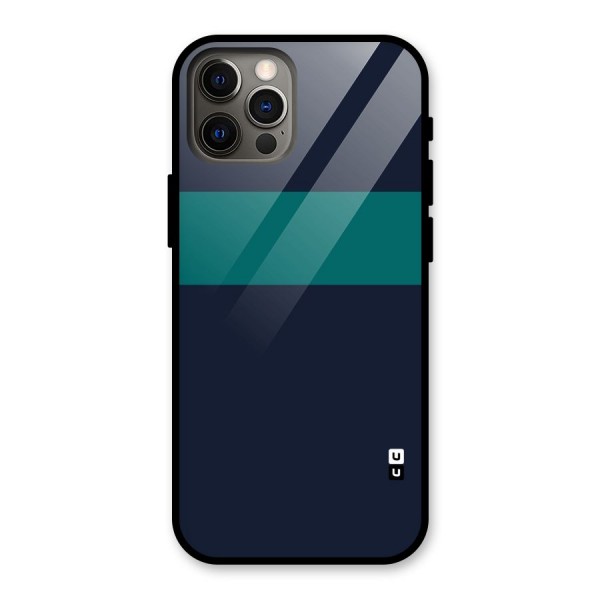 Stripe Block Glass Back Case for iPhone 12 Pro