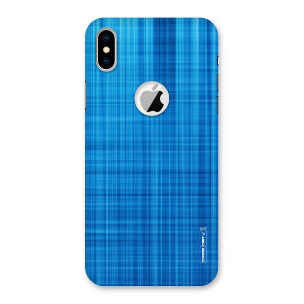 Stripe Blue Abstract Back Case for iPhone XS Logo Cut