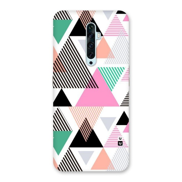 Stripes Abstract Colors Back Case for Oppo Reno2 F