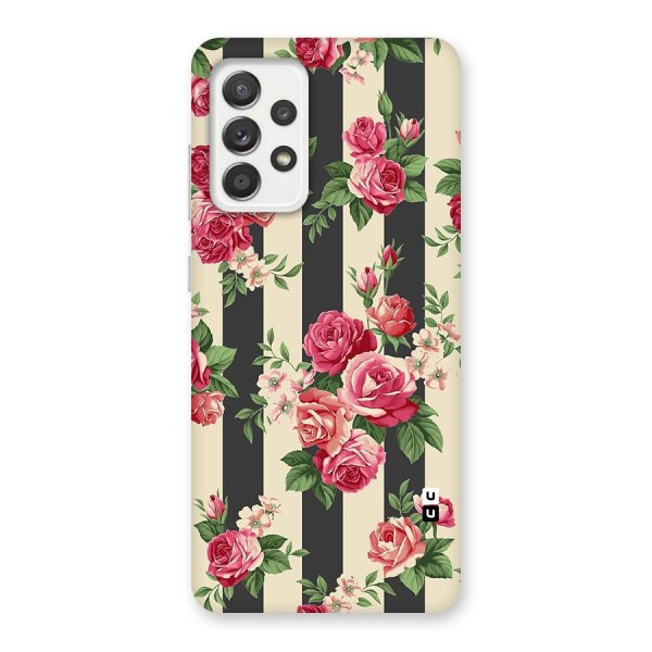 Stripes And Floral Back Case for Galaxy A52