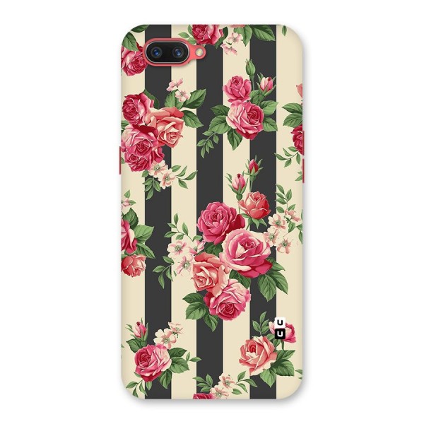 Stripes And Floral Back Case for Oppo A3s